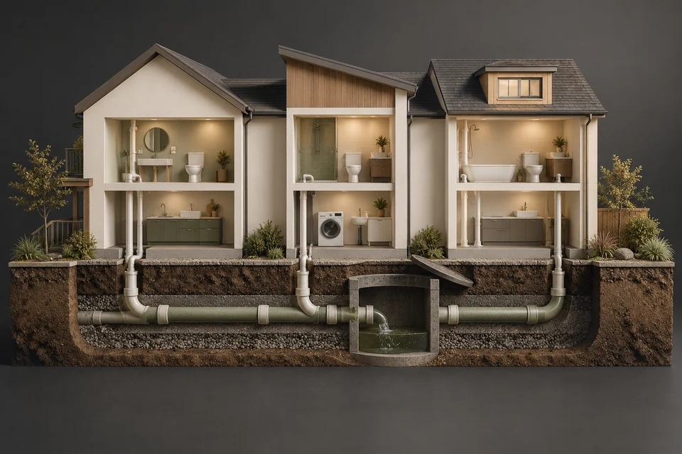 Conceptual illustration of unit branch · shared stack · property response