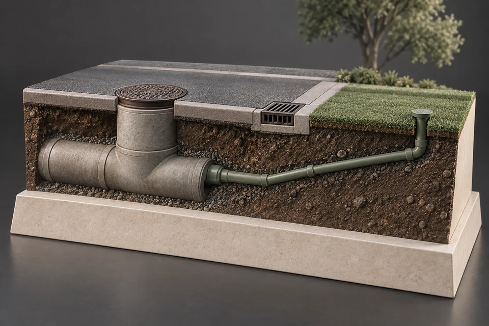 Conceptual illustration of public main · city assessment · private work